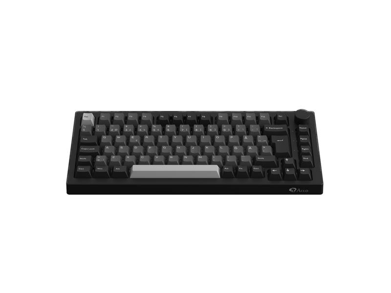 Akkogear 5075B Plus-S Black & Silver - V3 Blue Pro - Gaming Tastaturen - ohne Numpad - Universal - Schwarz