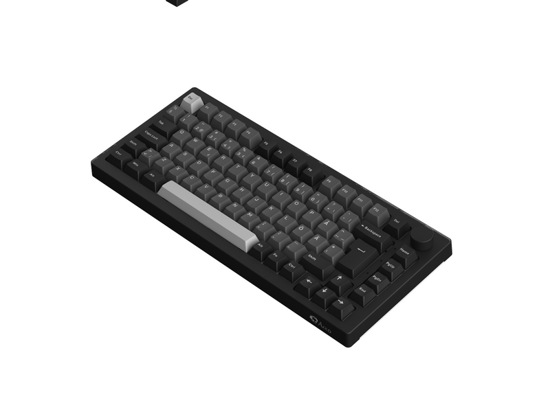 Akkogear 5075B Plus-S Black & Silver - V3 Blue Pro - Gaming Tastaturen - ohne Numpad - Universal - Schwarz