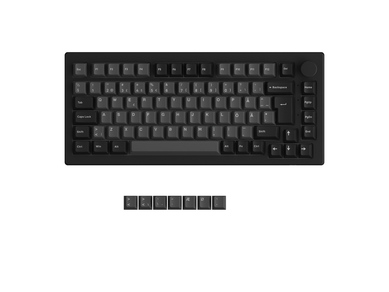 Akkogear 5075B Plus-S Black & Silver - V3 Blue Pro - Gaming Tastaturen - ohne Numpad - Universal - Schwarz