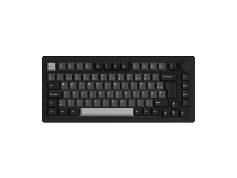 Akkogear 5075B Plus-S Black & Silver - V3 Yellow Pro - Gaming Tastaturen - ohne Numpad - Universal - Schwarz