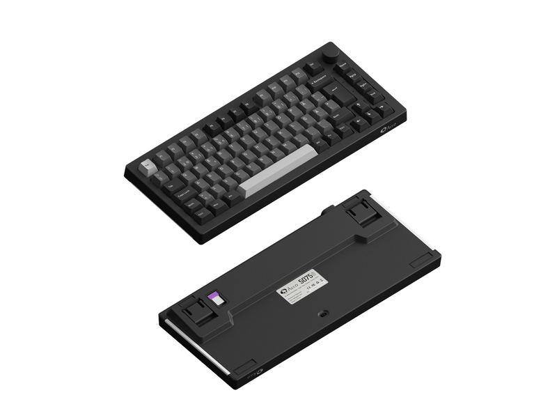 Akkogear 5075B Plus-S Black & Silver - V3 Yellow Pro - Gaming Tastaturen - ohne Numpad - Universal - Schwarz