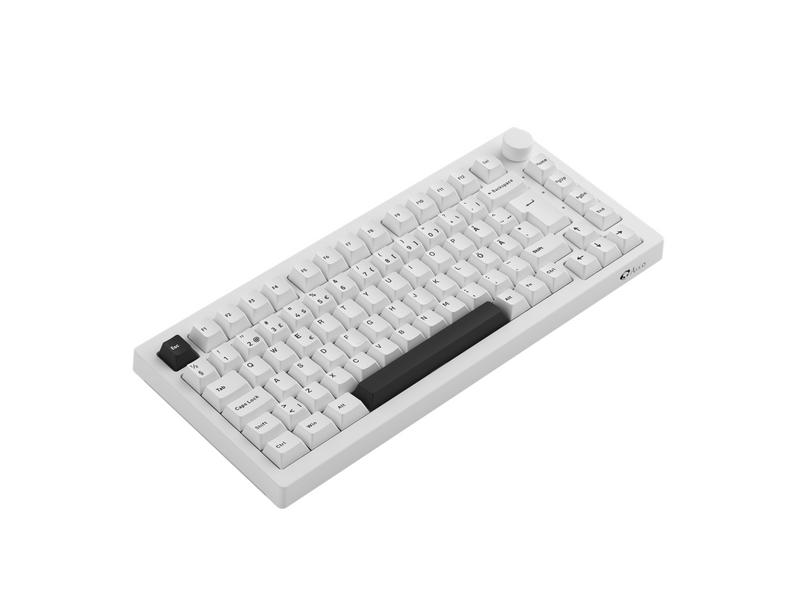 Akkogear 5075B Plus-S Black on White - V3 Blue Pro - Gaming Tastaturen - ohne Numpad - Universal - Weiss