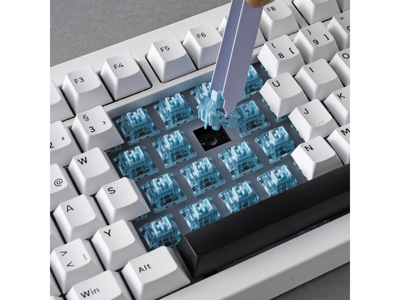 Akkogear 5075B Plus-S Black on White - V3 Blue Pro - Gaming Tastaturen - ohne Numpad - Universal - Weiss