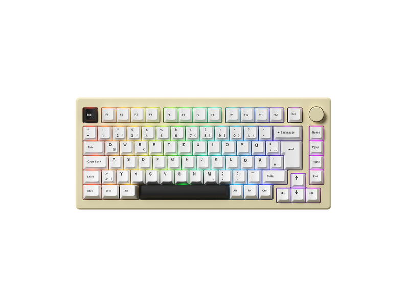 Akkogear MOD 007B HE Cream White - Gaming Tastaturen - ohne Numpad - Universal - Weiss