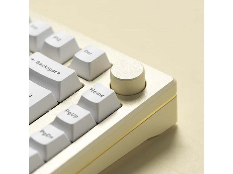 Akkogear MOD 007B HE Cream White - Gaming Tastaturen - ohne Numpad - Universal - Weiss