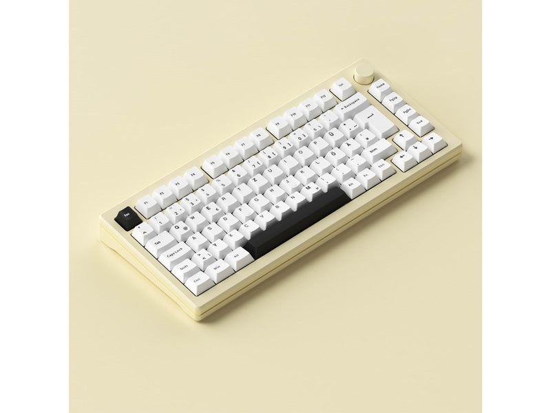 Akkogear MOD 007B HE Cream White - Gaming Tastaturen - ohne Numpad - Universal - Weiss