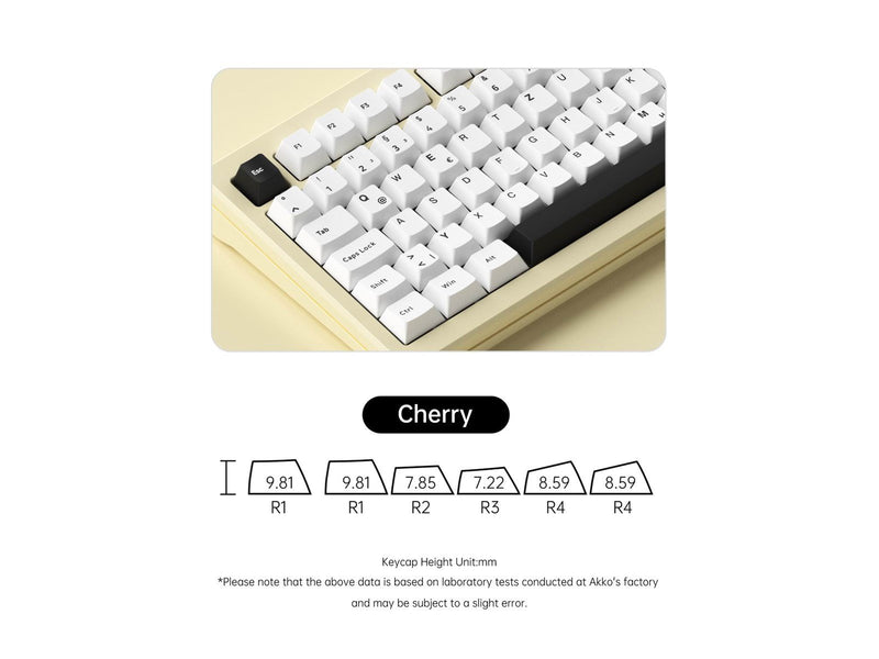 Akkogear MOD 007B HE Cream White - Gaming Tastaturen - ohne Numpad - Universal - Weiss