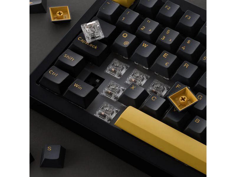 Akkogear 5108B Black/Gold - V3 Blue Pro Switch - Gaming Tastaturen - Universal - Schwarz