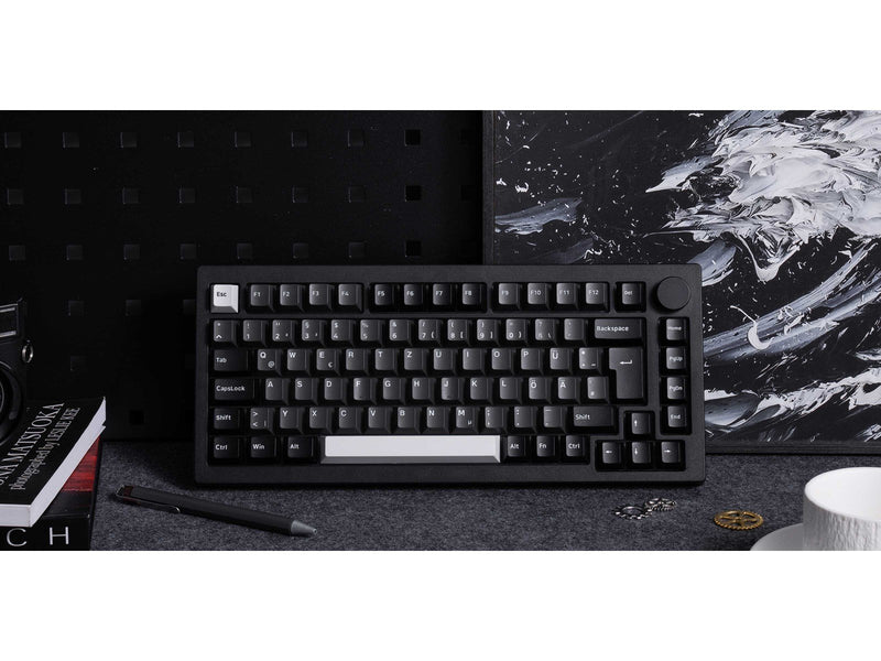 Akkogear Monsgeek M1W V3 Black & Silver - V3 Piano Pro Switch - Gaming Tastaturen - ohne Numpad - Universal - Schwarz