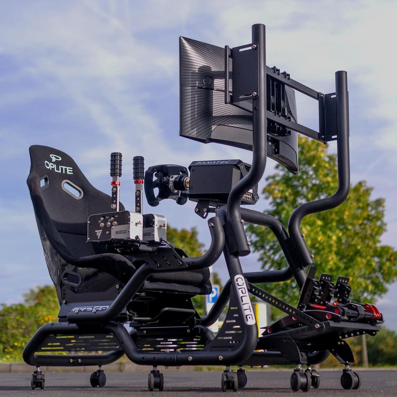 OPLITE GTR S8 Infinity Cockpit für Simracing und Flightsim-Fahrsimulation schwarz