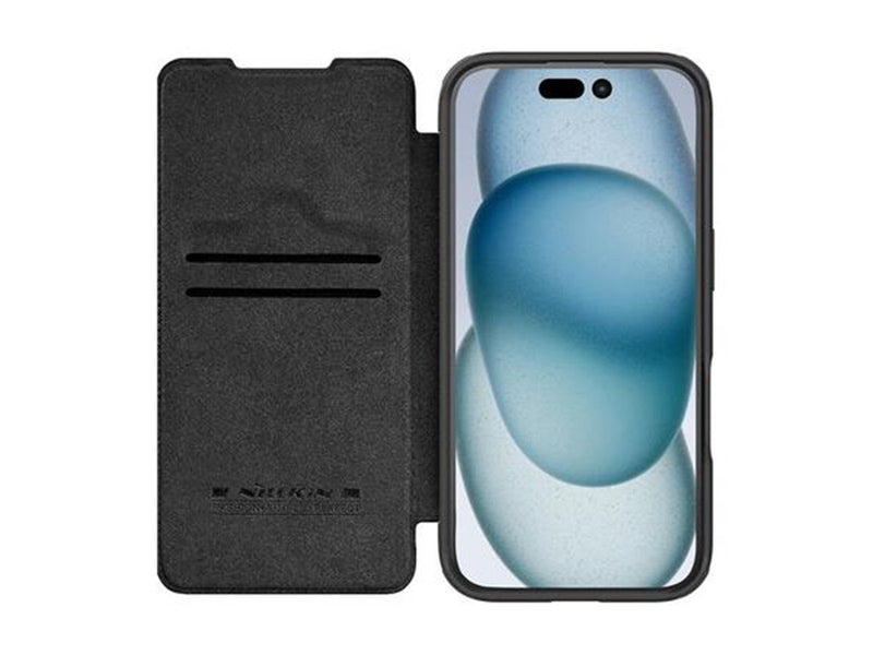 Nillkin Qin Pro Leather Case for iPhone 16 - Black