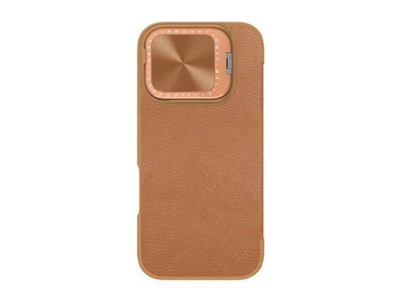 Nillkin Qin Pro Leather Case for iPhone 16 - Brown