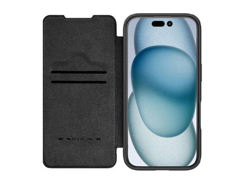 Nillkin Qin Pro Leather Case for iPhone 16 - Black