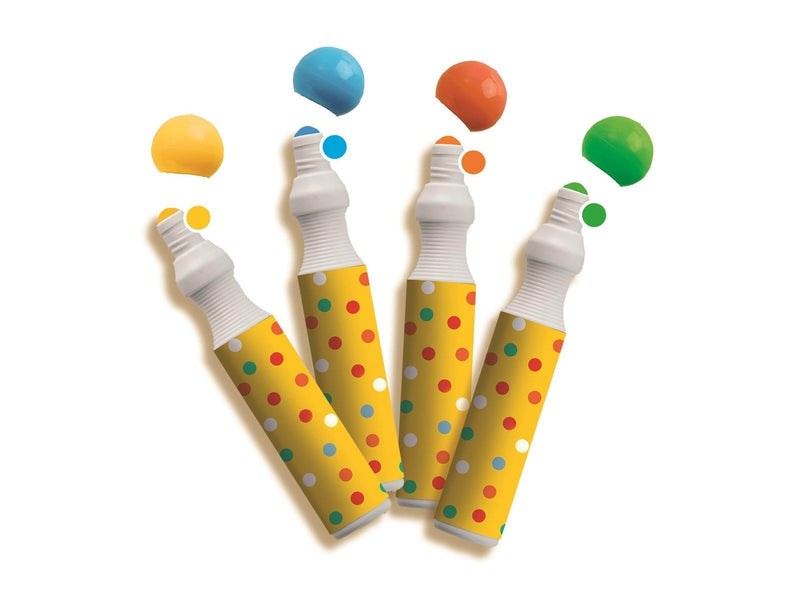 SES Creative Dot Markers for Kids - Create Dot Art - 4 XXL Dot Markers - Make Large Dots