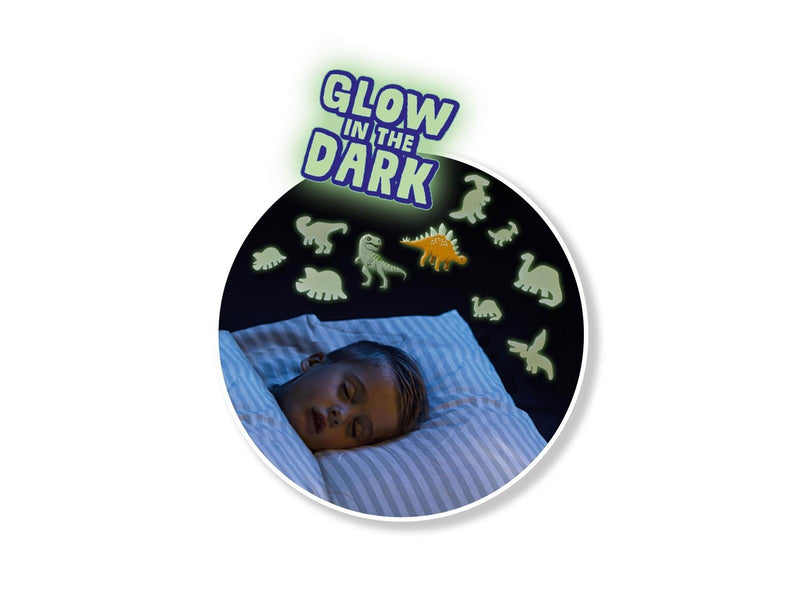 SES Creative Glowing dinos - Glow in the dark Cool dino themed bedroom decoration