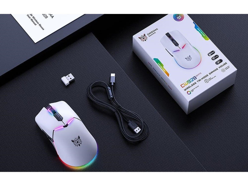 ONIKUMA CW928 - Gaming Maus (Weiß)