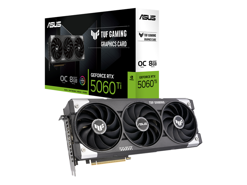 ASUS GeForce RTX 5060 Ti TUF OC - 8GB GDDR7 RAM - Grafikkarte