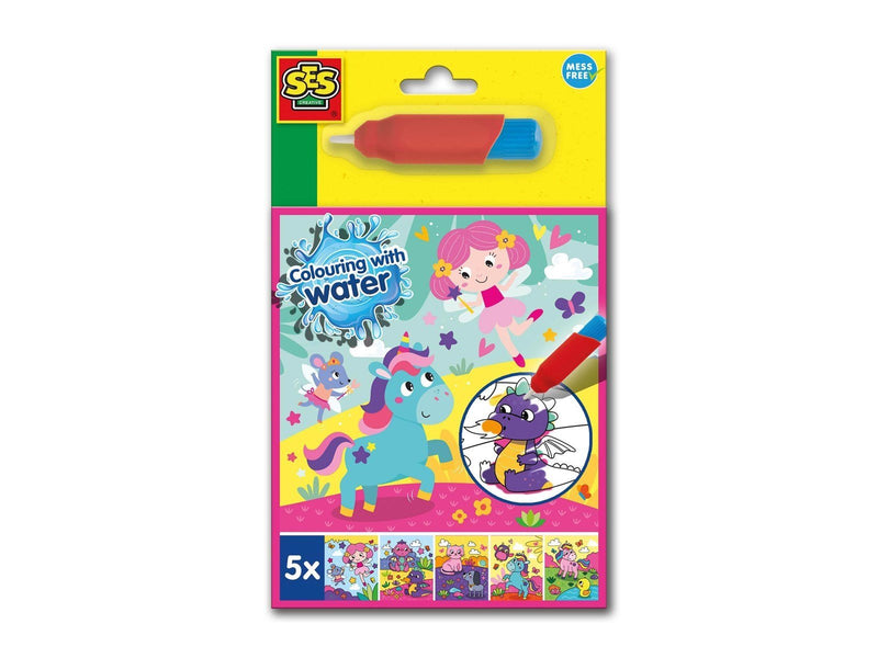 SES Creative Colour with Water Fantasy Colouring Book