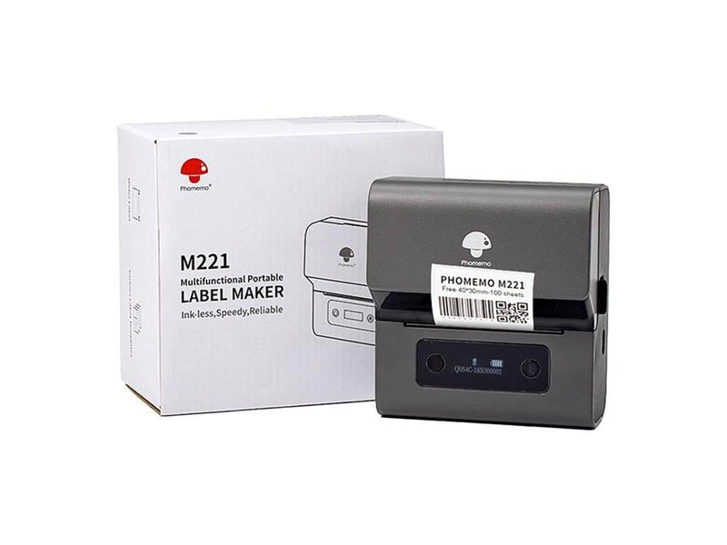 Phomemo M221 Portable Label Printer - Gray and Black