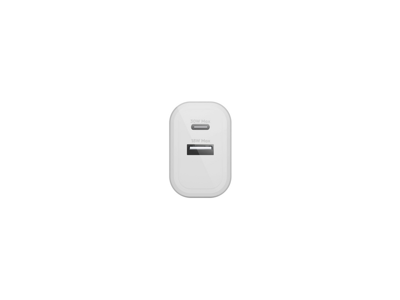 dbramante1928 re-charge - EU Wall Charger - USB-C 30W+USB-A 18W - White