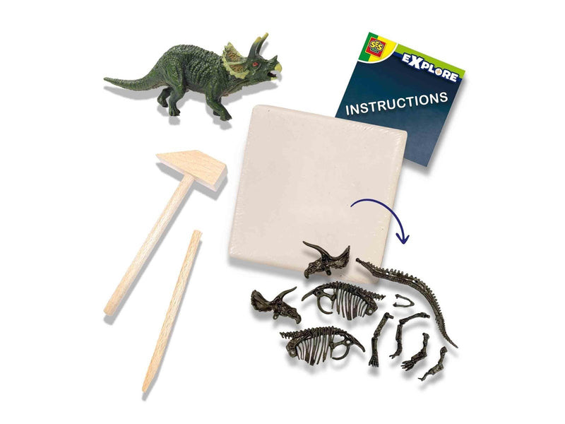 SES Creative Explore Dino and skeleton excavation 2 in 1 - Triceratops