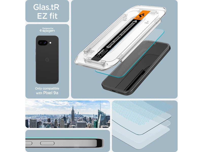 Spigen Glass tR EZ Fit 2 Pack transparency - Google Pixel 9A