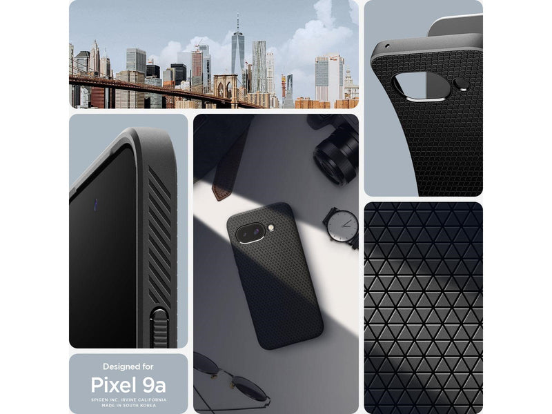 Spigen Liquid Air matte black - Google Pixel 9a