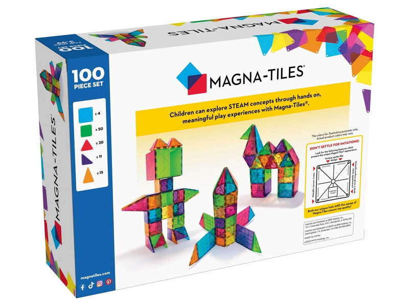 Magna-Tiles Clear Colours 100 pcs