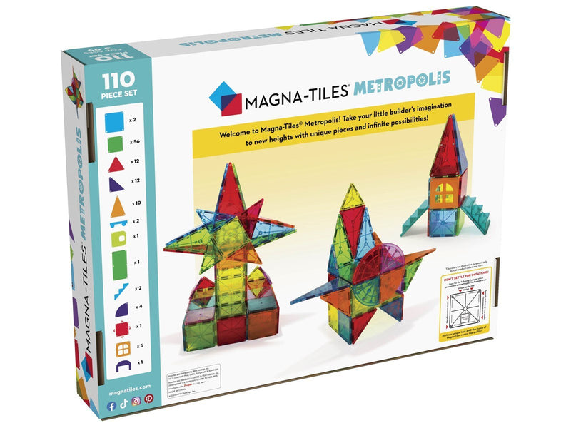 Magna-Tiles Metropolis 110-Piece Magnetic Building Set