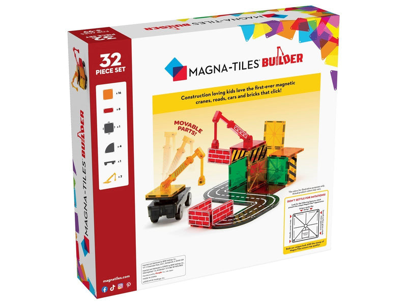 Magna-Tiles Builder 32-Piece Magnetic Building Set