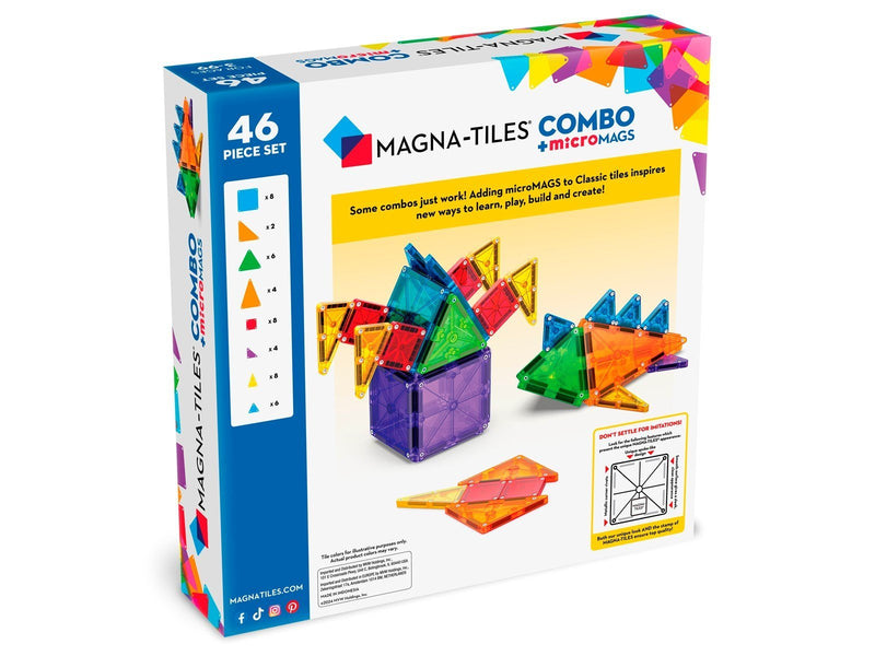 Magna-Tiles MicroMAGS Combo 46-Piece Set.