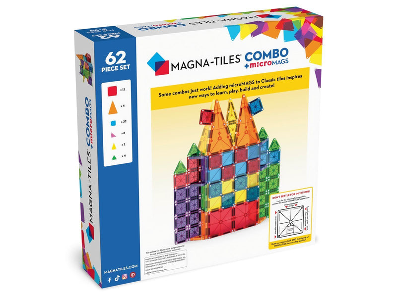 Magna-Tiles MicroMAGS Combo set 62 pcs