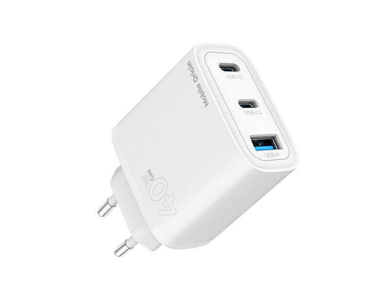 Mobile Origin GaN 40W Wall Charger MO13 1 USB-A + 2 USB-C
