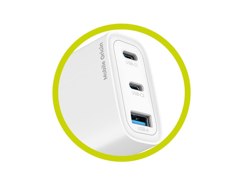 Mobile Origin GaN 40W Wall Charger MO13 1 USB-A + 2 USB-C