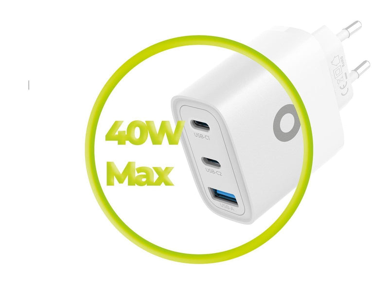 Mobile Origin GaN 40W Wall Charger MO13 1 USB-A + 2 USB-C