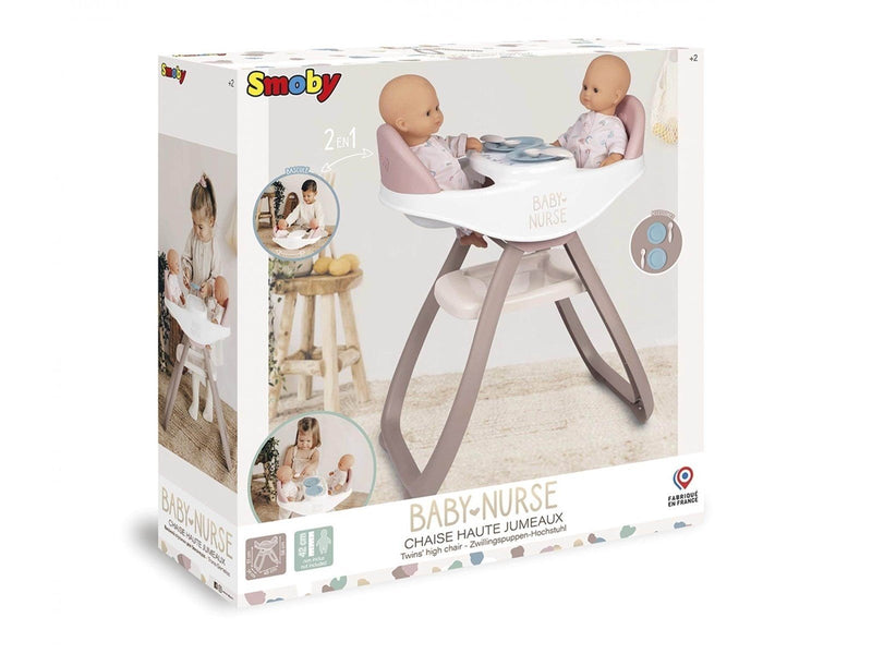 Smoby - Baby Nurse Baby chair for 2 Dolls