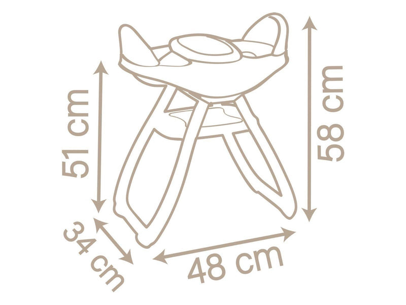 Smoby - Baby Nurse Baby chair for 2 Dolls