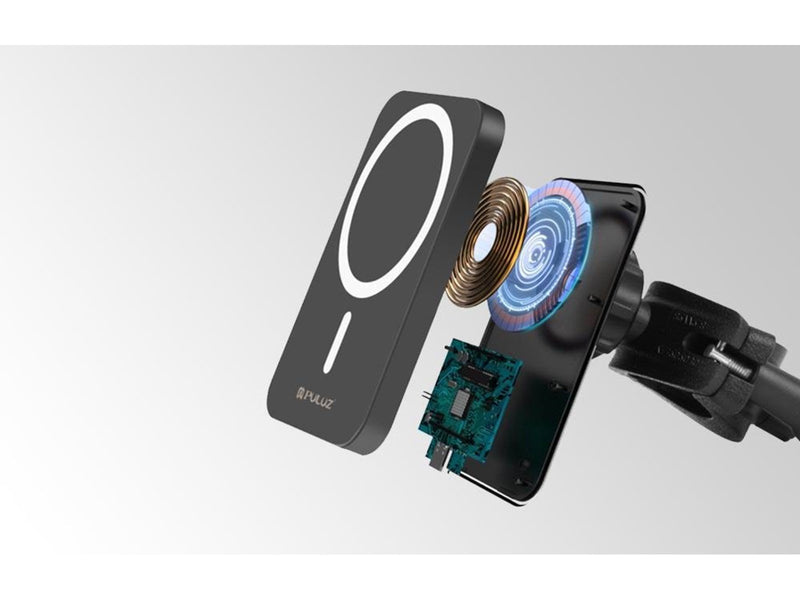 Puluz Magnetic Phone Holder/Charger - Black
