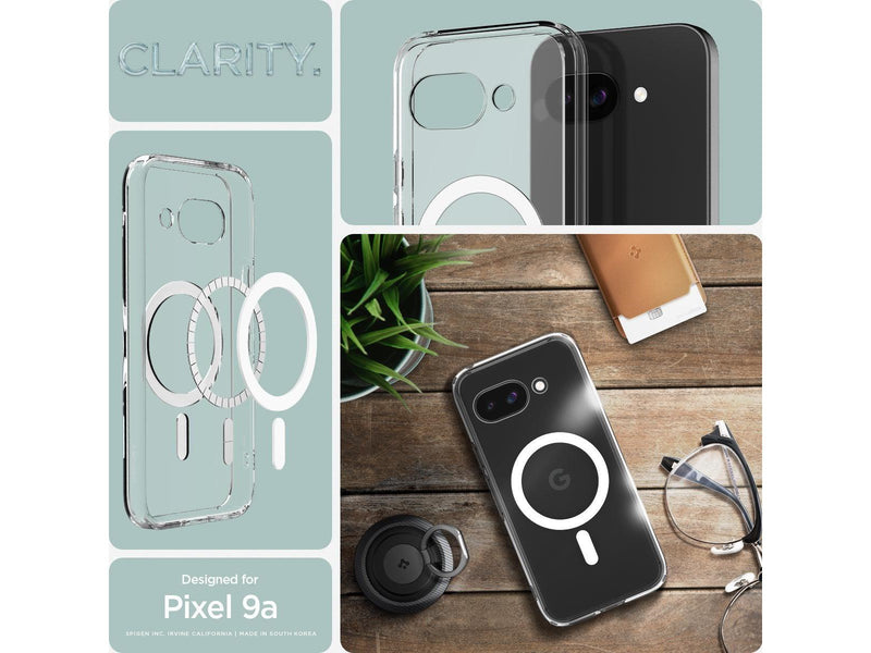 Spigen Ultra Hybrid MagSafe clear white - Google Pixel 9a