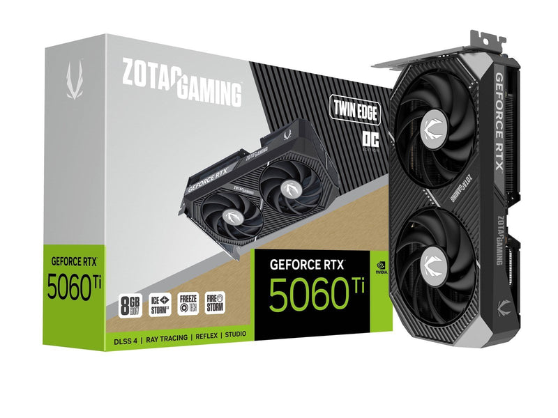 ZOTAC GeForce RTX 5060 Ti Twin Edge OC - 8GB GDDR7 RAM - Grafikkarte
