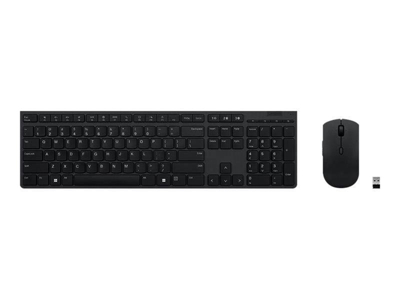 Lenovo Professional - keyboard and mouse set - Norwegian - grey Input Device - Tastatur & Maus Set - Norwegisch - Grau