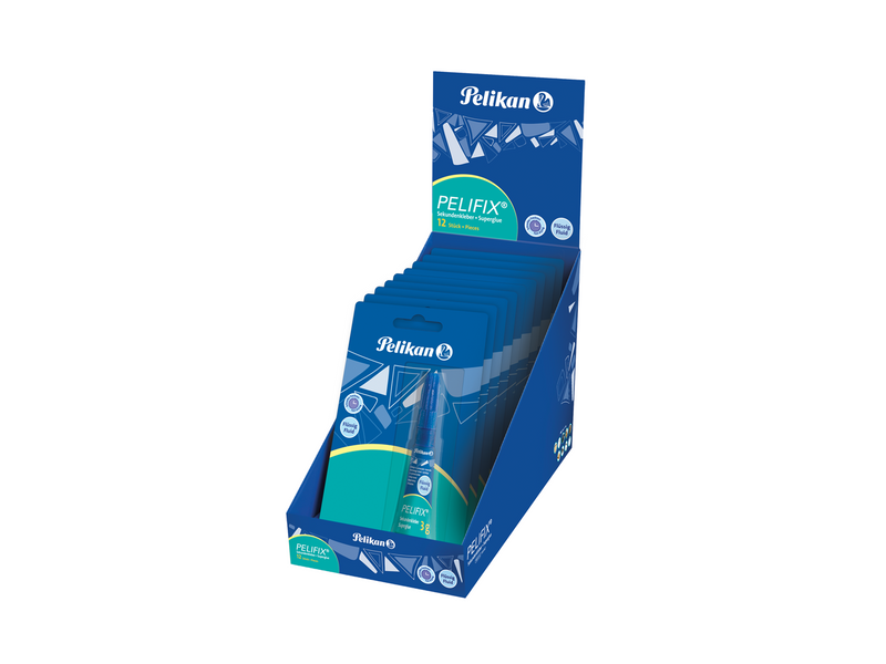 Pelikan PELIFIX® Sekundenkleber P897, Tube mit 3g, Display mit 12 Blisterkarten