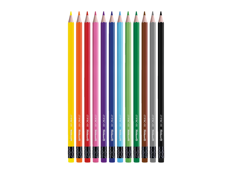 Pelikan Buntst./12 radierbar, sechskant,FSC