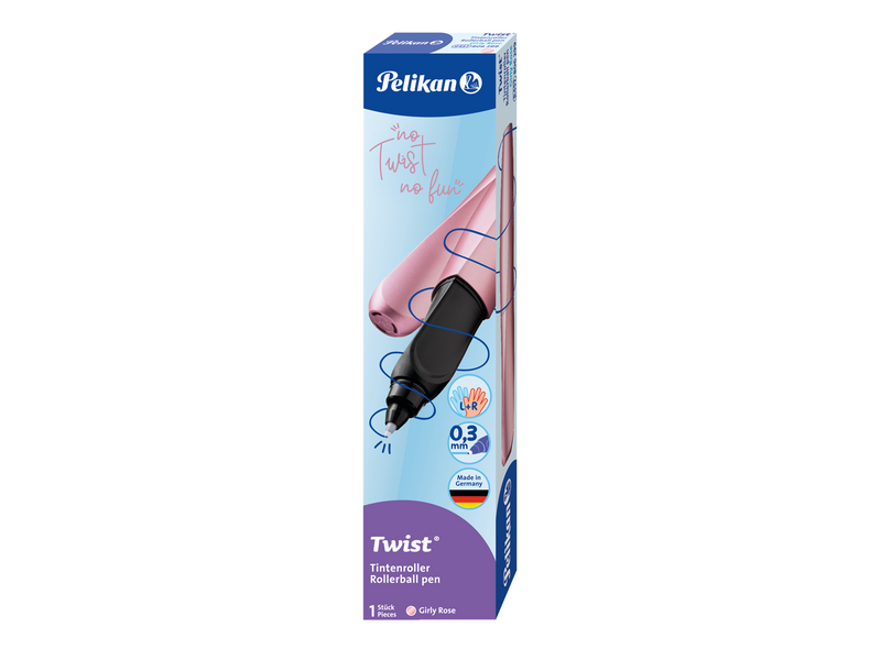 Pelikan Twist® Tintenroller für Rechts- und Linkshänder, Girly Rose