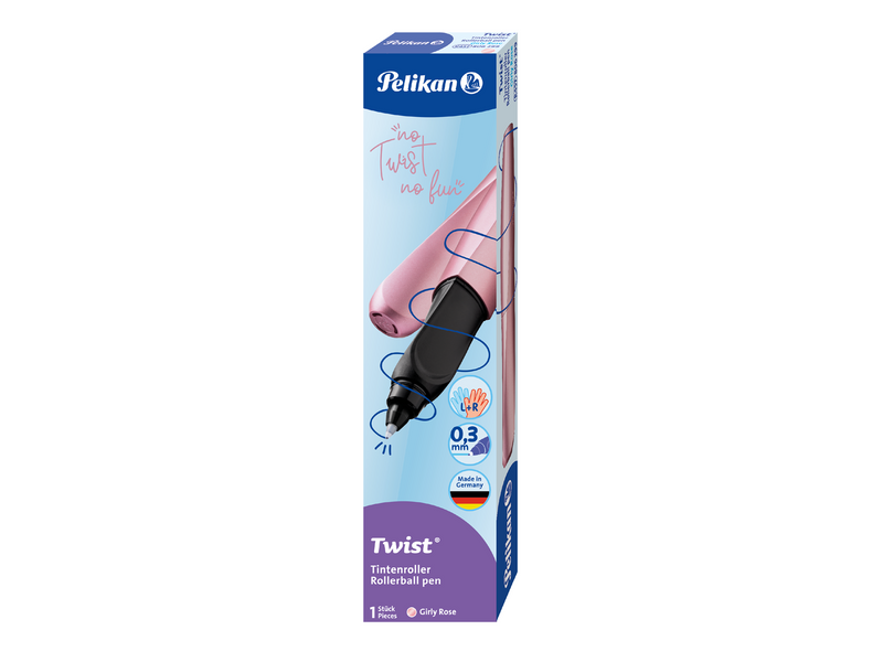 Pelikan Twist® Tintenroller für Rechts- und Linkshänder, Girly Rose