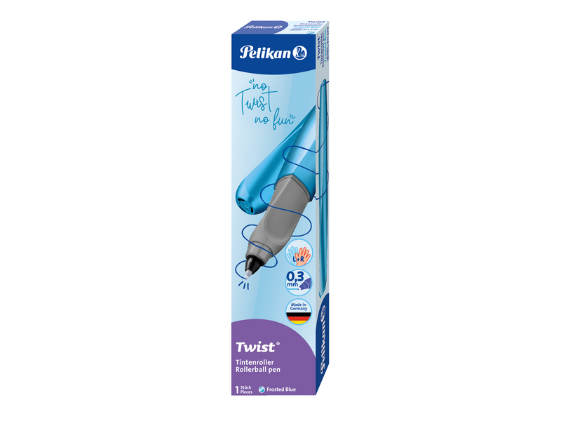 Pelikan Twist® Tintenroller für Rechts- und Linkshänder, Frosted Blue
