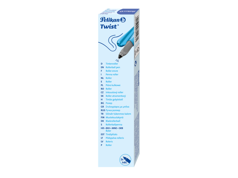 Pelikan Twist® Tintenroller für Rechts- und Linkshänder, Frosted Blue