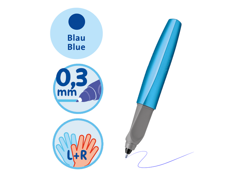 Pelikan Twist® Tintenroller für Rechts- und Linkshänder, Frosted Blue