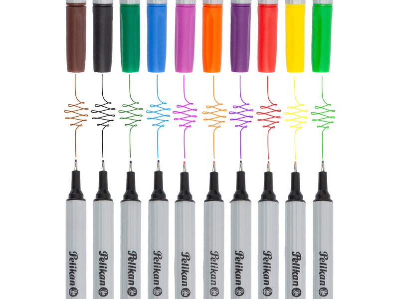 Pelikan Fineliner 96® im Set, 10 Farben