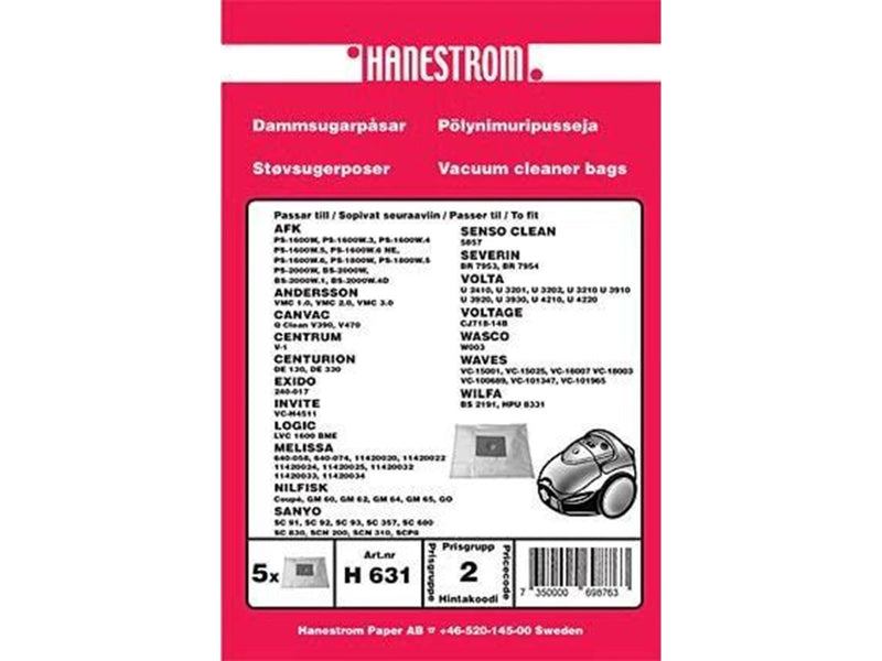 hanestroem Vacuum Cleaner Bags - 5 pcs